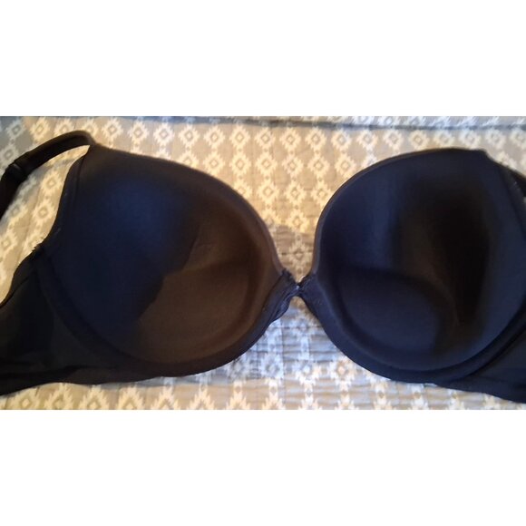 Cacique Black Comfort Cotton Padded pushup padded Boost Plunge 42DD Bra - Picture 3 of 4